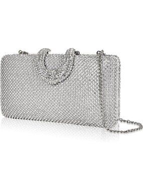 Sparkly Rhinestone Clutch Evening Bag - Formal Handbag for Weddings & Parties